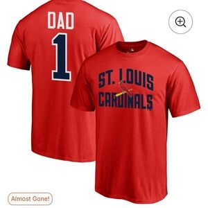 St. Louis Cardinals #1 DAD Red Men's T-Shirt